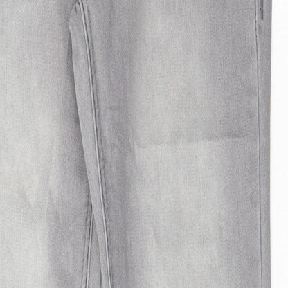 Denim & Co. Womens Grey Cotton Skinny Jeans Size 10 L29 in Regular Button