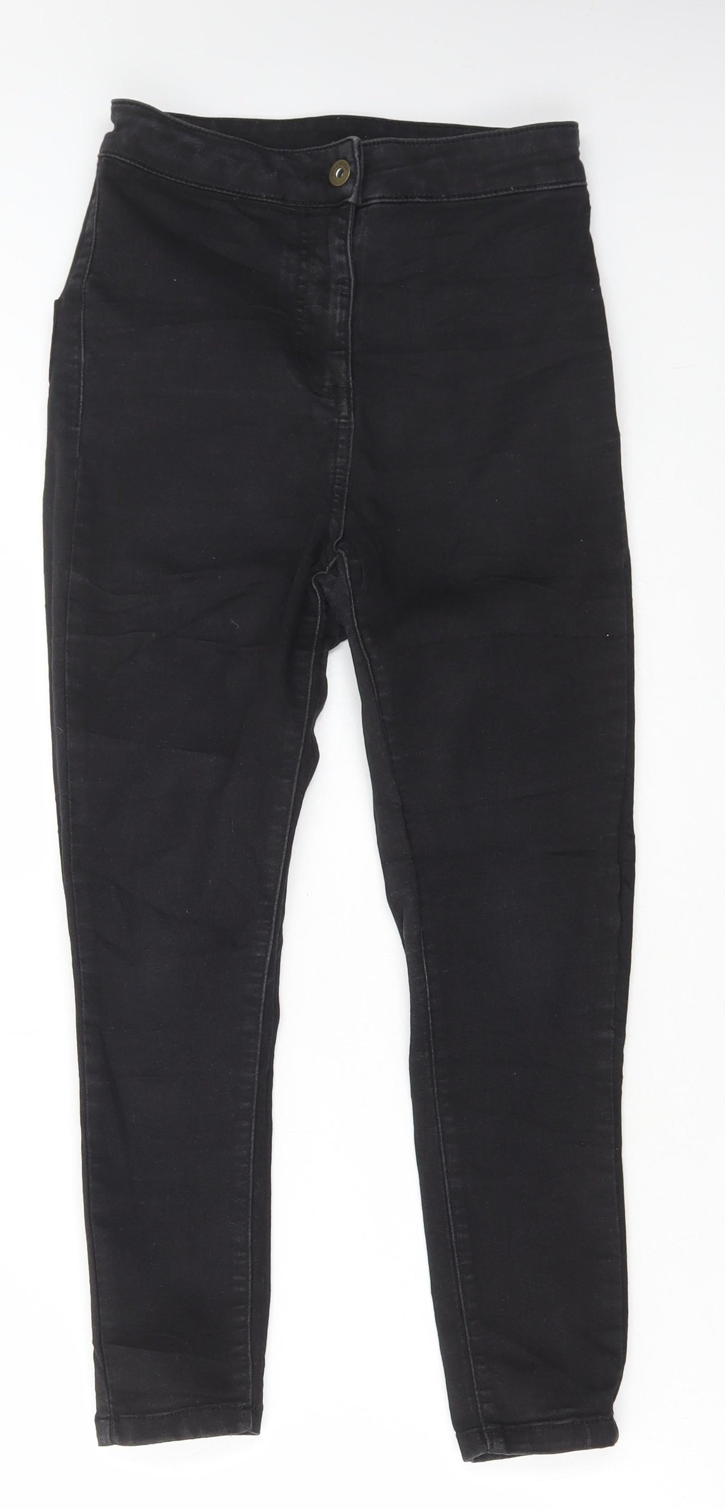 COLLUSION Womens Black Cotton Skinny Jeans Size 26 in L23 in Regular Button