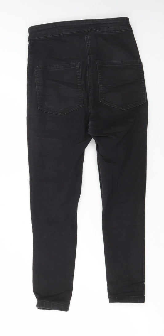 COLLUSION Womens Black Cotton Skinny Jeans Size 26 in L23 in Regular Button