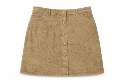 Womens UK Size L Pieces A-Line Corduroy Skirt
