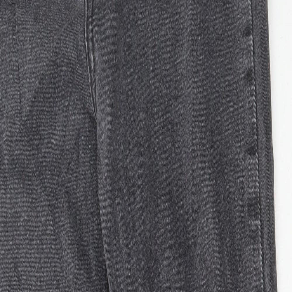 TU Womens Grey Cotton Mom Jeans Size 28 in L28 in Regular Button