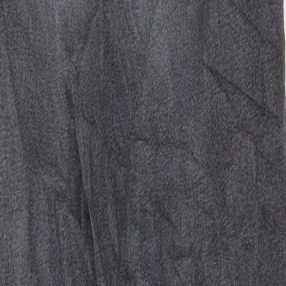 TU Womens Grey Cotton Mom Jeans Size 28 in L28 in Regular Button