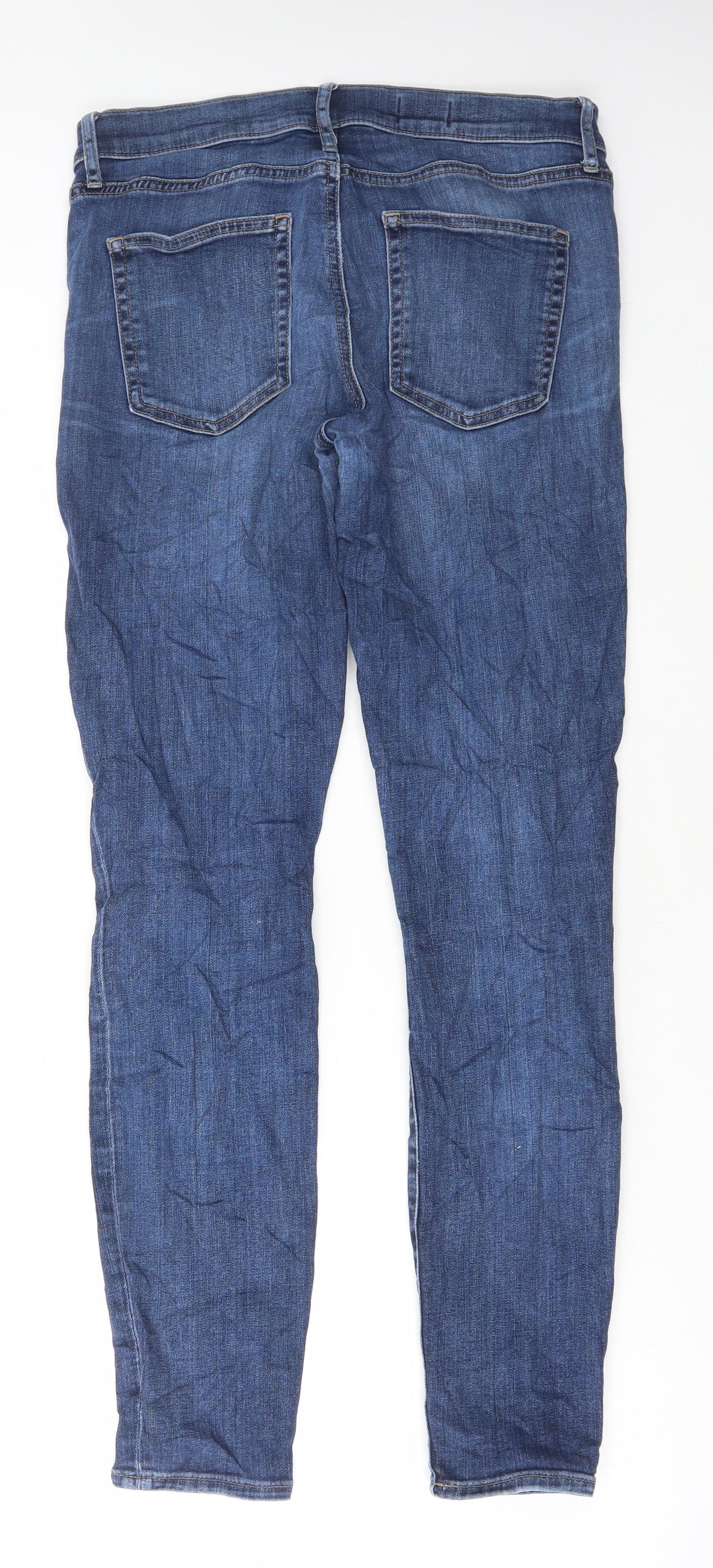 Gap Mens Blue Cotton Skinny Jeans Size 28 in L32 in Regular Button