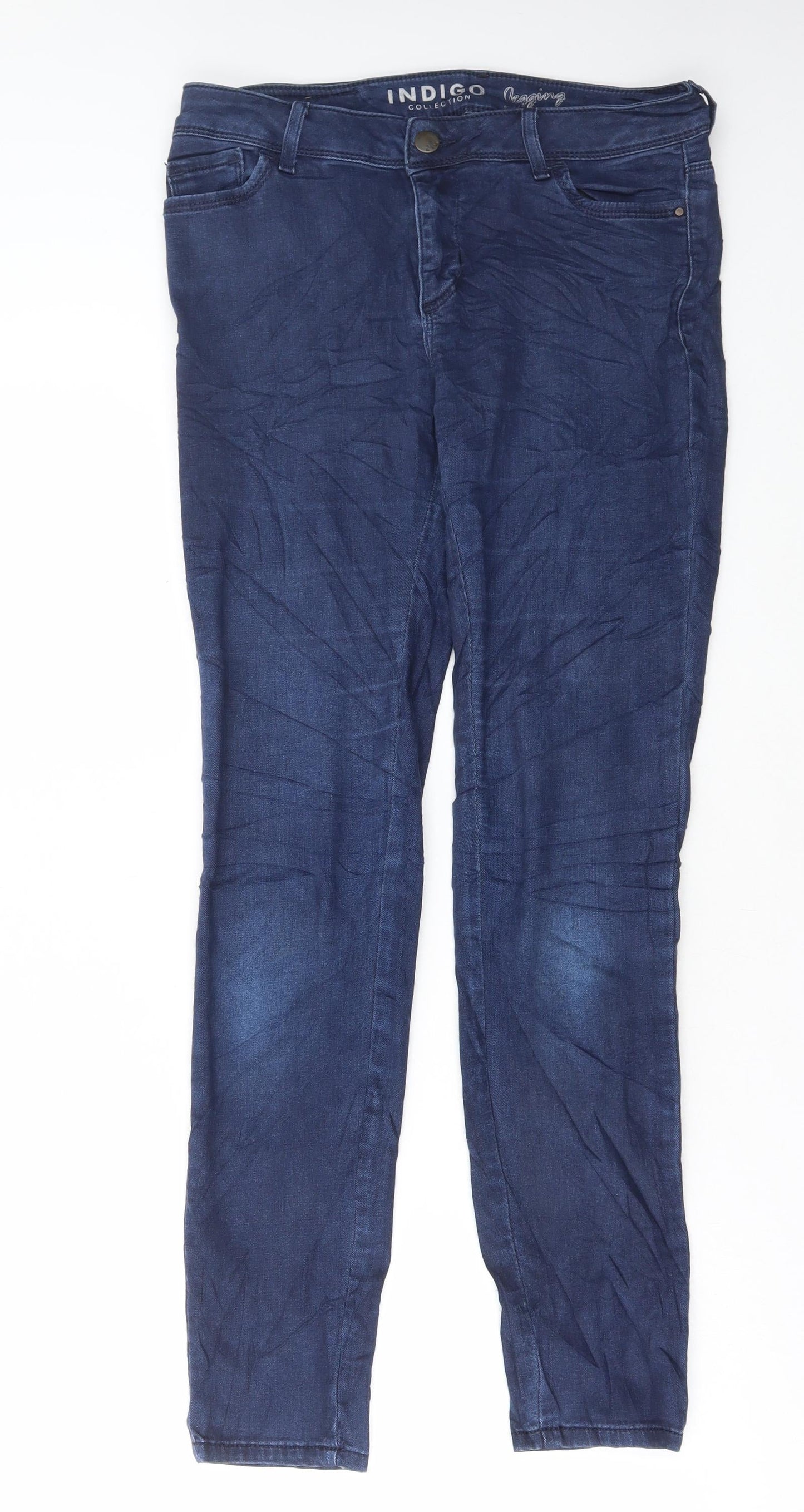 Womens UK Size 10 Marks and Spencer Regular Fit Skinny Blue Jeans