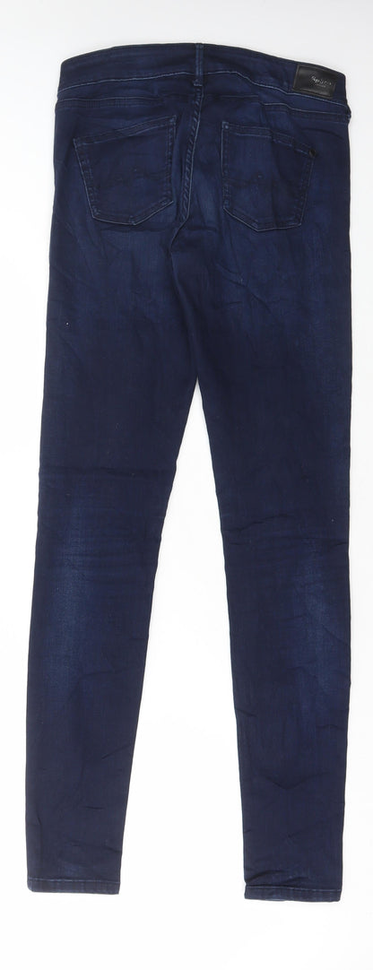 Womens UK Size 30 in Preworn Regular Fit Skinny Blue Jeans