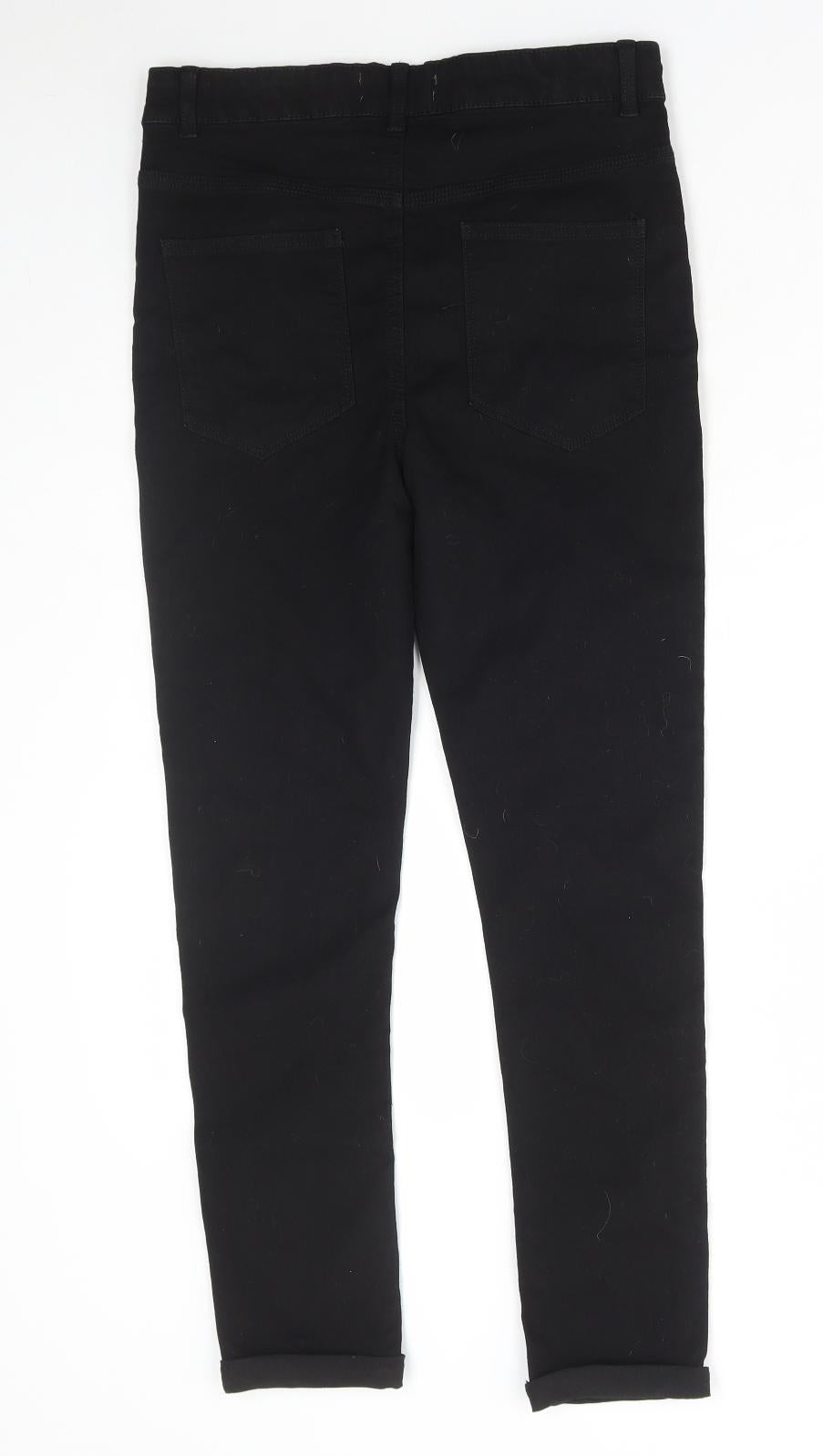 Studio Girls Black Cotton Skinny Jeans Size 12-13 Years Regular Button