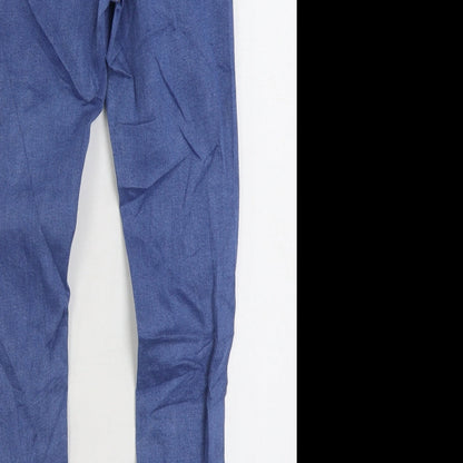 Primark Womens Blue Cotton Skinny Jeans Size 8 L27 in Regular Zip