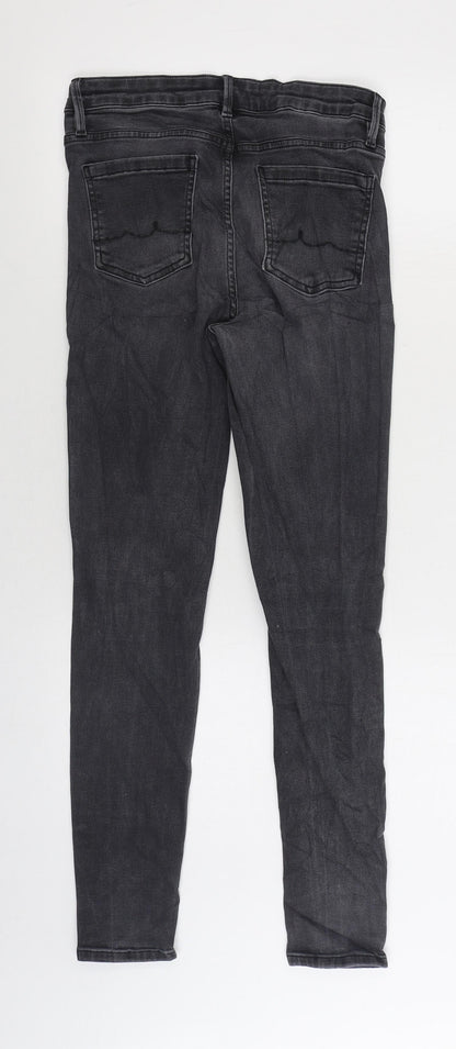 Oasis Womens Black Cotton Skinny Jeans Size 12 L28 in Regular Zip