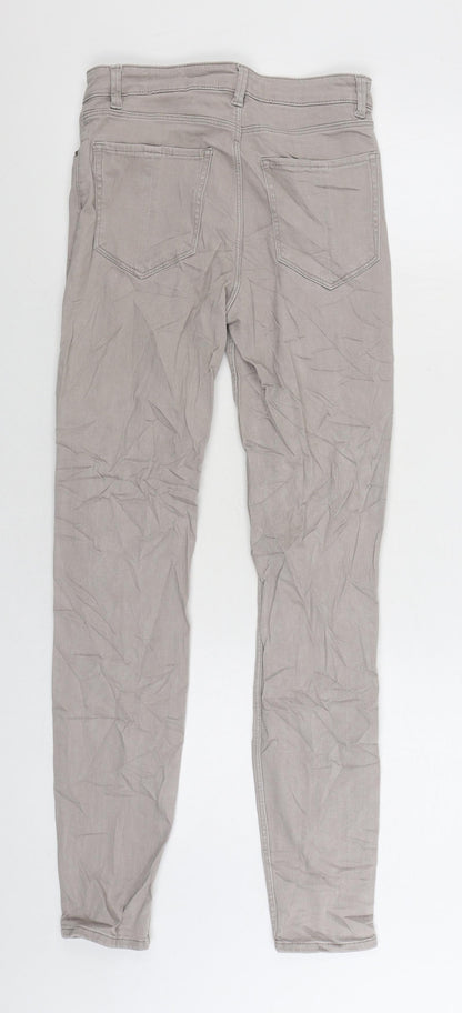 Womens UK Size 8 H&M Regular Fit Skinny Beige Jeans