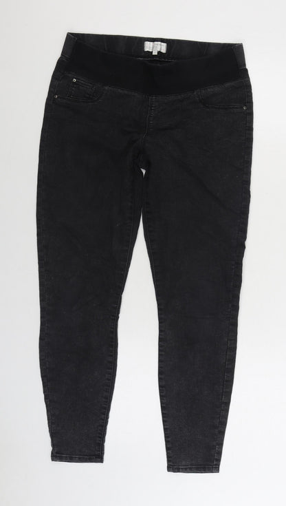 Matalan Womens Black Cotton Skinny Jeans Size 10 L37 in Regular