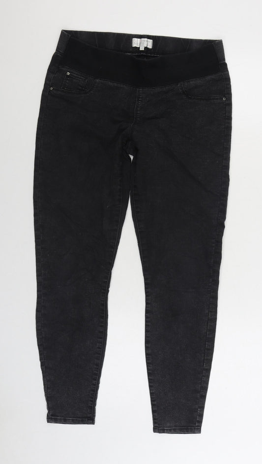 Matalan Womens Black Cotton Skinny Jeans Size 10 L37 in Regular