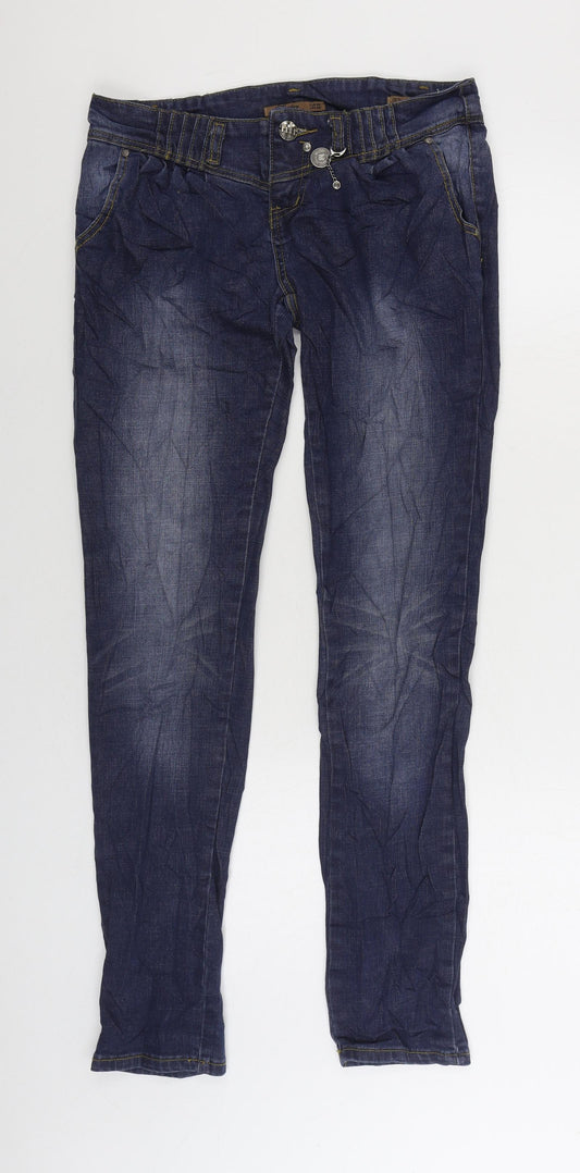 Womens UK Size 10 Monday Regular Fit Skinny Blue Jeans