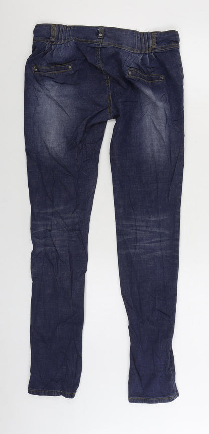 Womens UK Size 10 Monday Regular Fit Skinny Blue Jeans