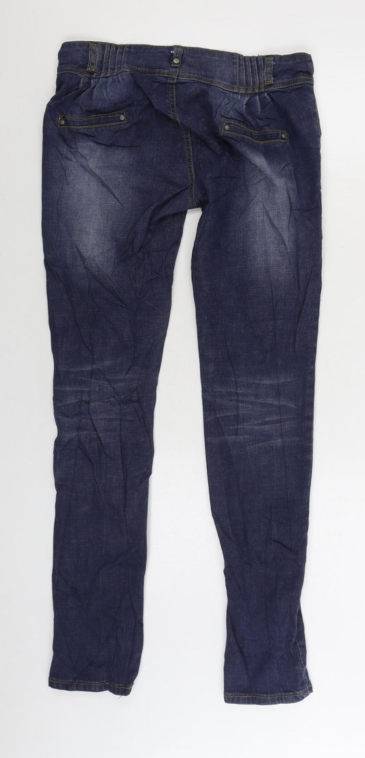 Womens UK Size 10 Monday Regular Fit Skinny Blue Jeans