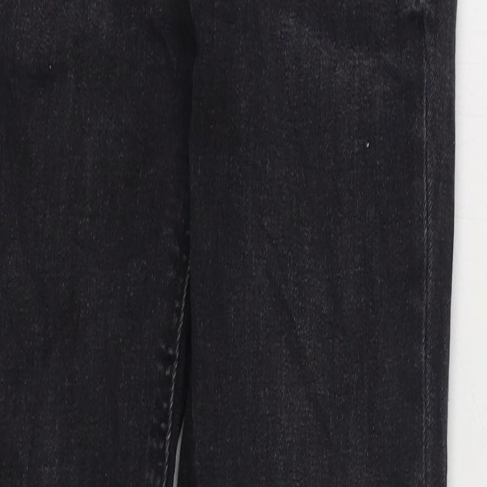 Zara Womens Black Cotton Skinny Jeans Size 8 L28 in Regular Zip