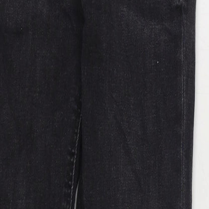 Zara Womens Black Cotton Skinny Jeans Size 8 L28 in Regular Zip