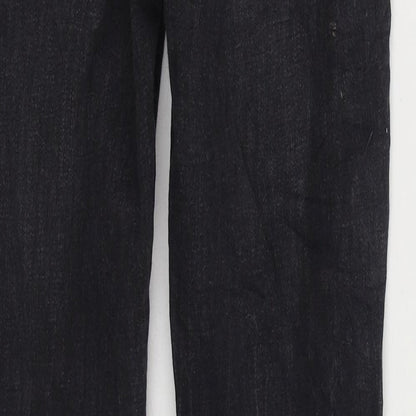 Zara Womens Black Cotton Skinny Jeans Size 8 L28 in Regular Zip