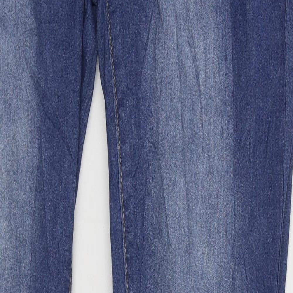Denim & Co. Womens Blue Cotton Skinny Jeans Size 10 L30 in Regular Zip