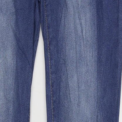 Denim & Co. Womens Blue Cotton Skinny Jeans Size 10 L30 in Regular Zip