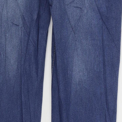 Denim & Co. Womens Blue Cotton Skinny Jeans Size 10 L30 in Regular Zip