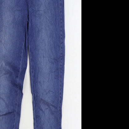 Only Womens Blue Cotton Skinny Jeans Size 4 L30 in Regular Zip