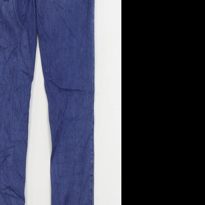 Only Womens Blue Cotton Skinny Jeans Size 4 L30 in Regular Zip