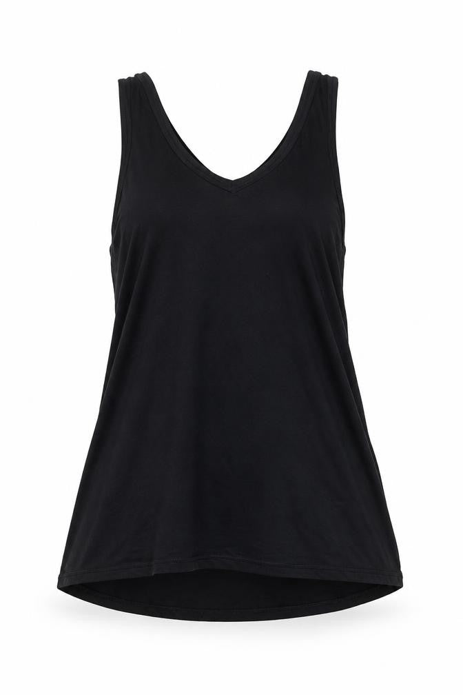 Womens UK Size 10 F&F Black Basic Tank