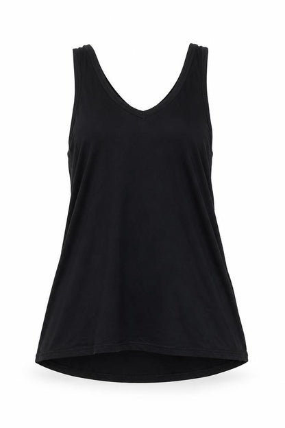 Womens UK Size 10 F&F Black Basic Tank