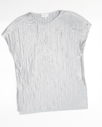 Womens UK Size 8 Apricot Silver Basic Polo