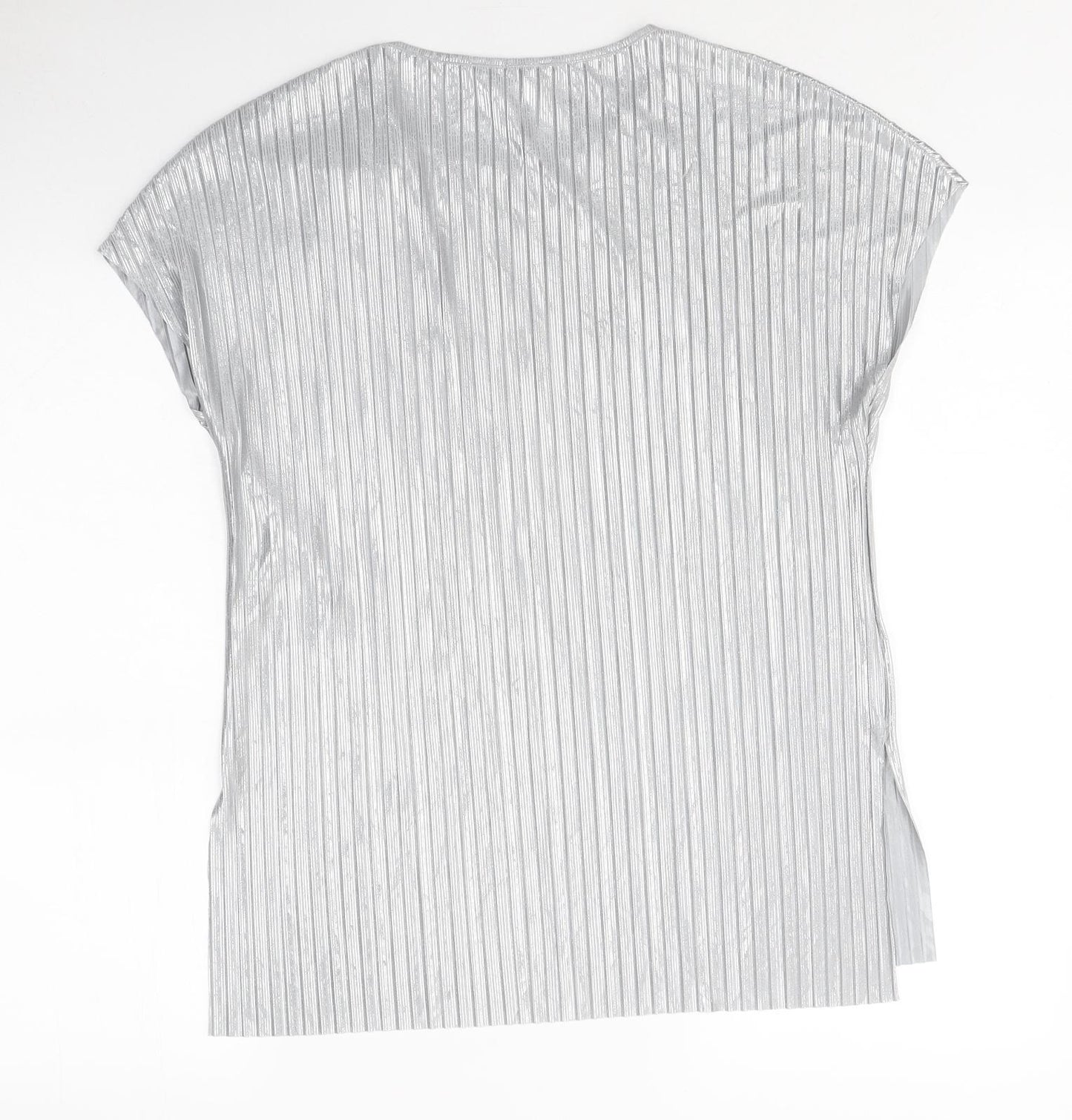 Womens UK Size 8 Apricot Silver Basic Polo