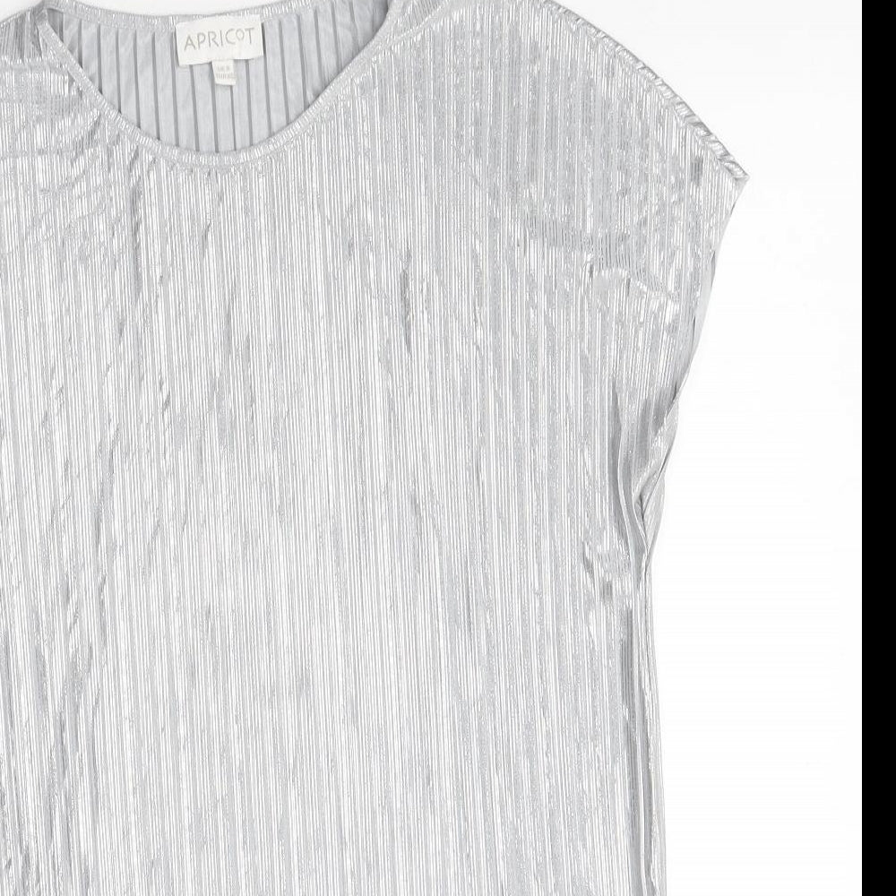 Womens UK Size 8 Apricot Silver Basic Polo