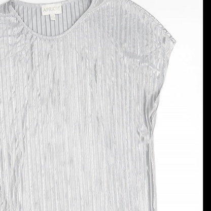 Womens UK Size 8 Apricot Silver Basic Polo