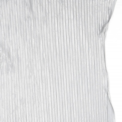 Womens UK Size 8 Apricot Silver Basic Polo