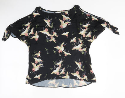Womens UK Size 6 Dorothy Perkins Black Basic Blouse