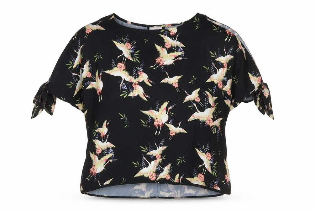 Womens UK Size 6 Dorothy Perkins Black Basic Blouse