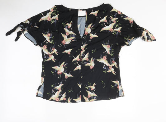 Womens UK Size 6 Dorothy Perkins Black Basic Blouse