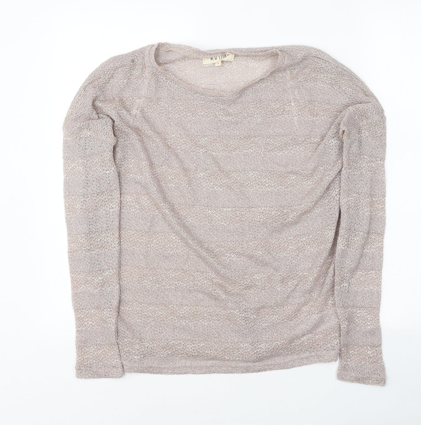 Womens UK Size 8 New Look Pink Basic T-Shirt