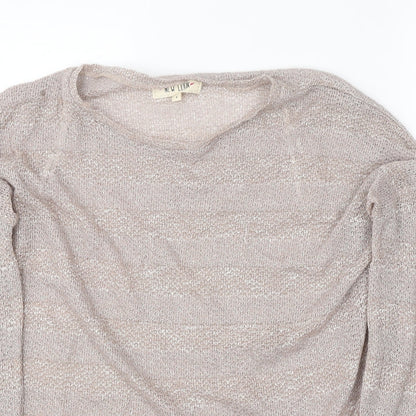 Womens UK Size 8 New Look Pink Basic T-Shirt