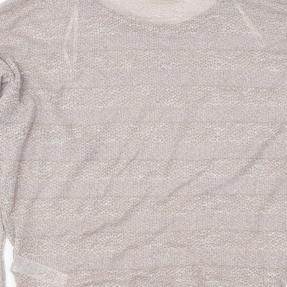 Womens UK Size 8 New Look Pink Basic T-Shirt