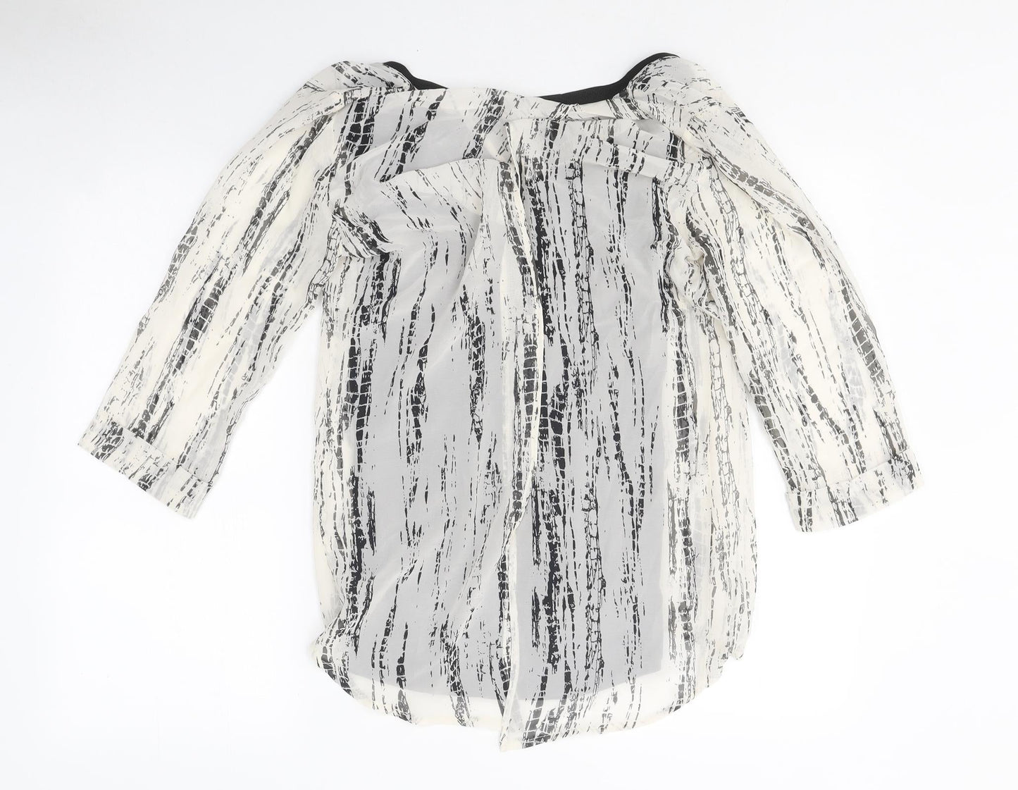 Womens UK Size 8 River Island White Basic Blouse