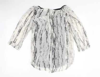 Womens UK Size 8 River Island White Basic Blouse