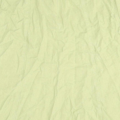 Autonomy Womens Green Polyester A-Line Skirt Size 14 Zip