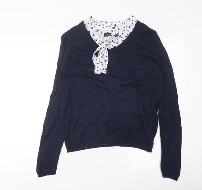 Womens UK Size 10 Marks and Spencer Blue Pullover Jumper