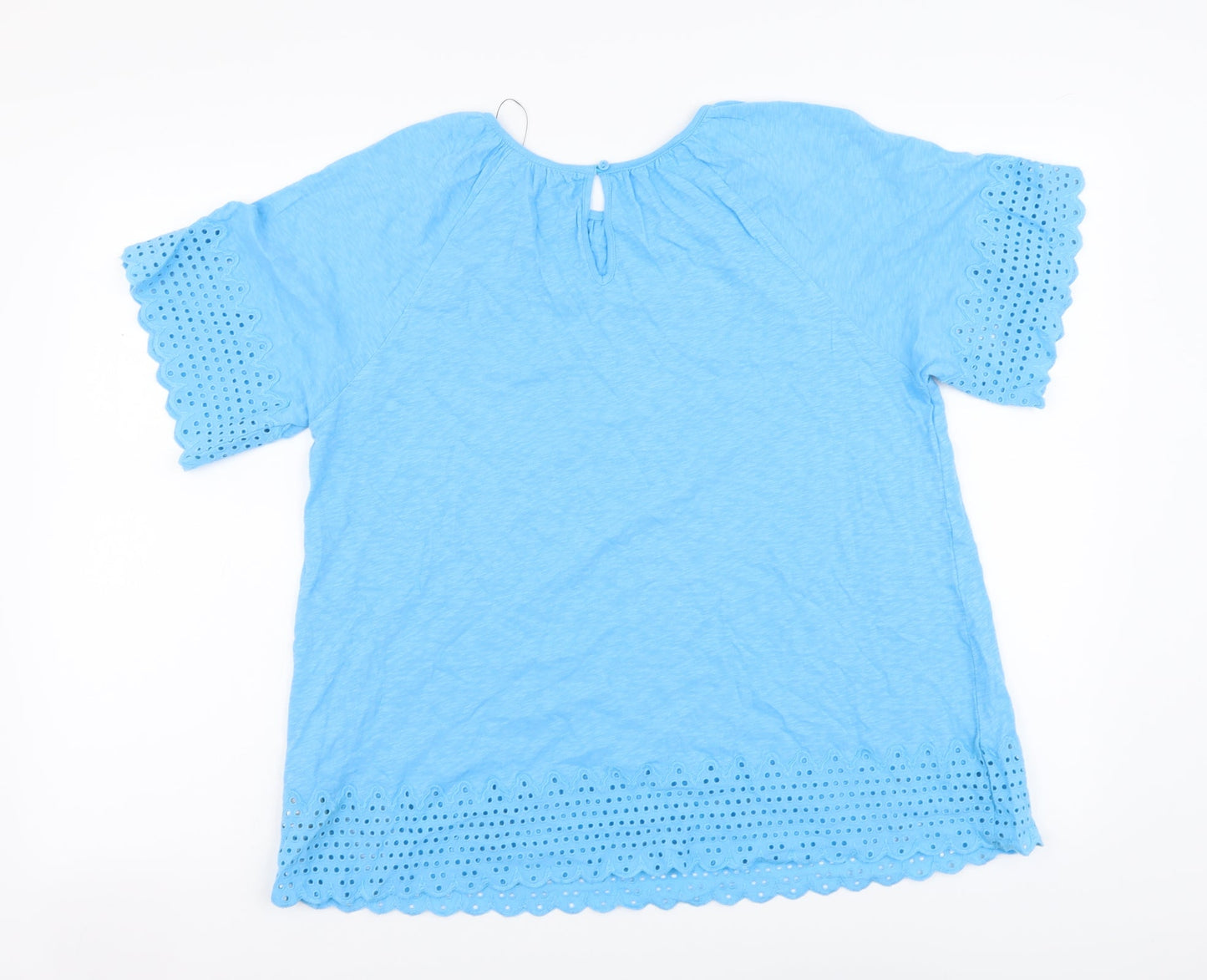 Womens UK Size 6 Marks and Spencer Blue Basic Blouse