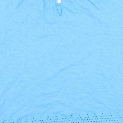 Womens UK Size 6 Marks and Spencer Blue Basic Blouse
