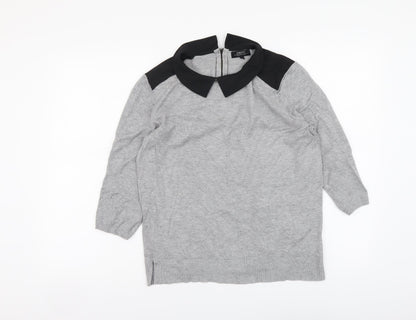 Womens UK Size 14 Papaya Grey Pullover Jumper