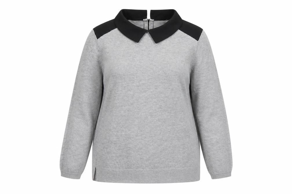 Womens UK Size 14 Papaya Grey Pullover Jumper