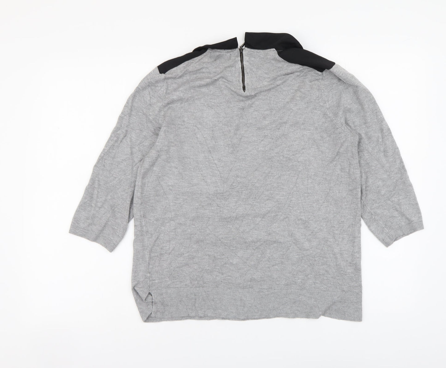 Womens UK Size 14 Papaya Grey Pullover Jumper