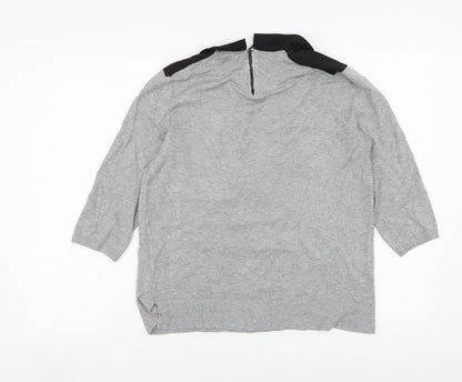Womens UK Size 14 Papaya Grey Pullover Jumper
