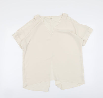 Womens UK Size 12 River Island Beige Basic Blouse